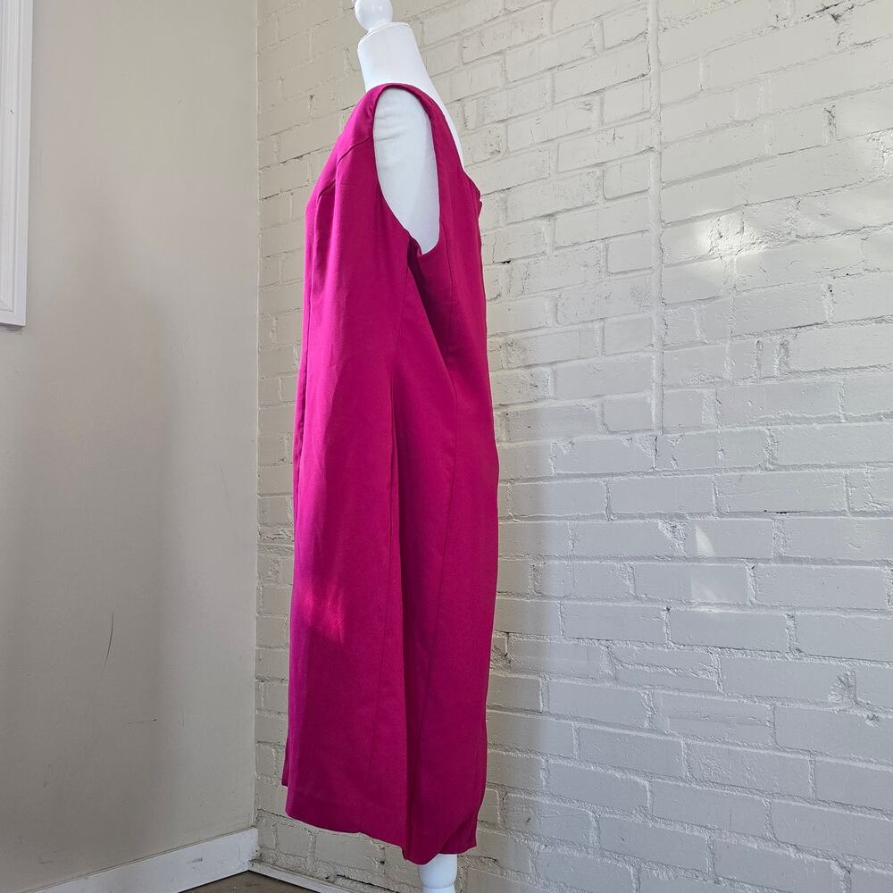 Jessica London Ruby Magenta Sheath Dress Plus Size 20 Sleeveless Workwear Career - Picture 2 of 12